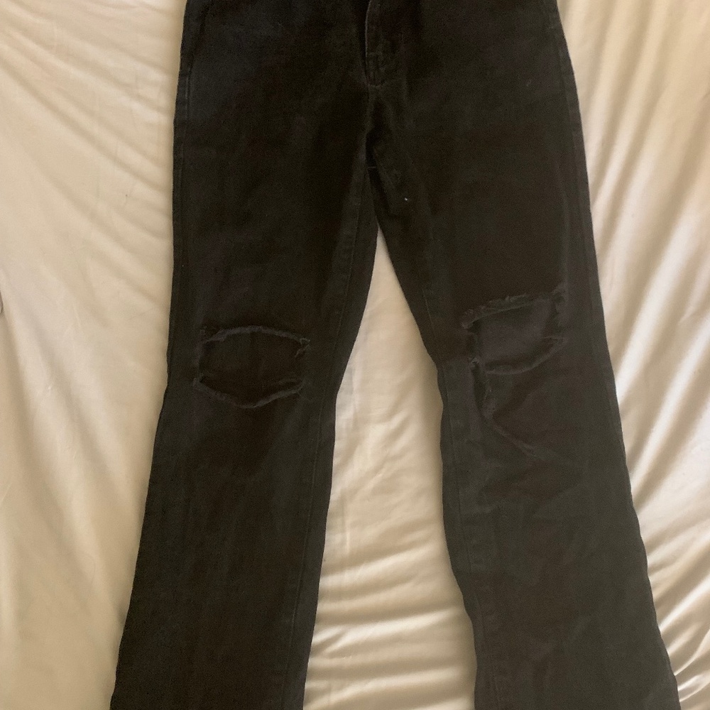 Black Ripped Jeans (High Waisted)
